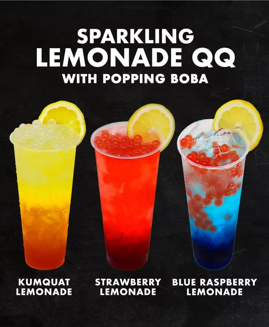 QTea-Bar-Milk-Tea-&-Ice-Cream-Shop-Sparkling-Lemonade-QQ-Series-Oakland Sparkling Lemonade QQ - Colorful lemonades with popping boba at QTea Bar, a Milk Tea & Ice Cream Shop in Oakland
